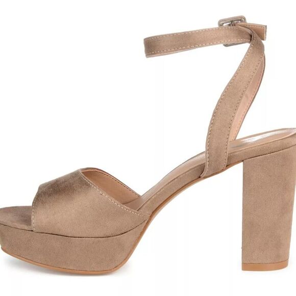 Journee Collection Women's Nairri Platform Block Heel Dress Sandals, Size 8.5 - Picture 3 of 4